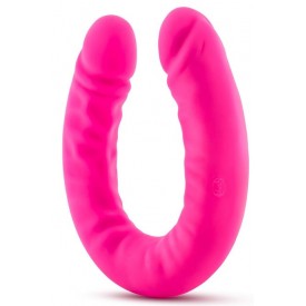 Розовый двусторонний фаллоимитатор 18 inch Silicone Slim Double Dong - 45,7 см.