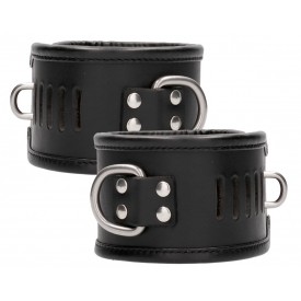 Черные поножи Restraint Ankle Cuff With Padlock